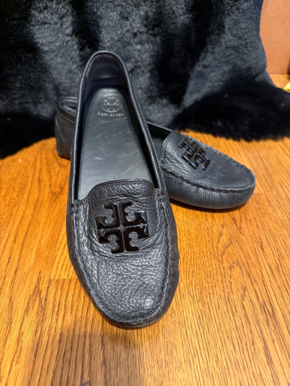 Tory Burch black Lowell driving shoes